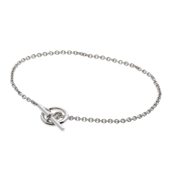 HERMES 18k White Gold Charm Bracelet - Picture 1 of 6